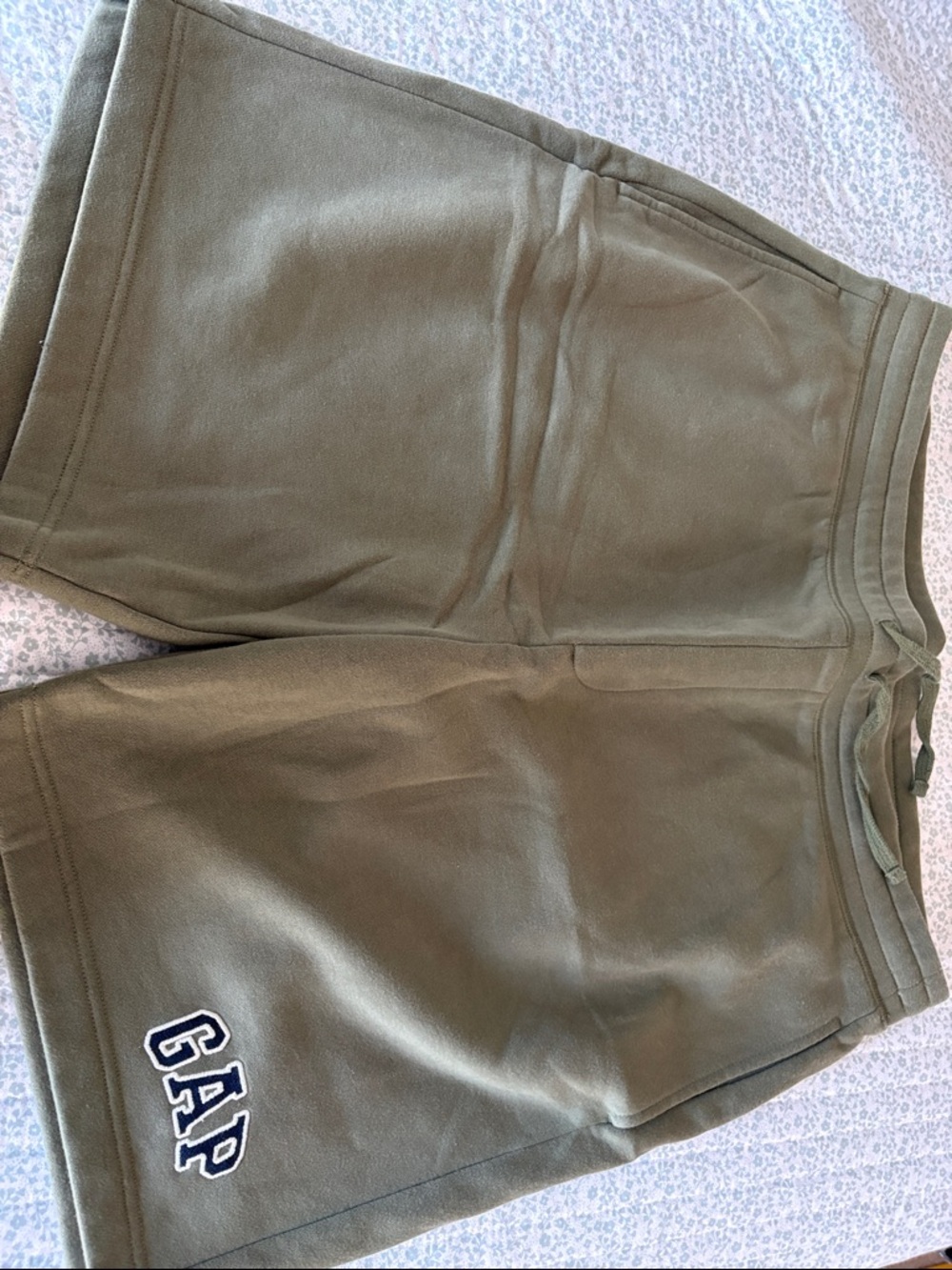 GAP Olive Fleece Logo Shorts